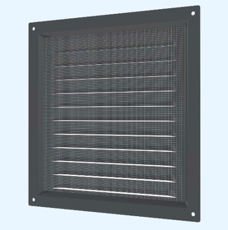 2020МЭ Gray (серый) ERA Решетка вентиляционная МЭ сетка 200х200 окраш.сталь